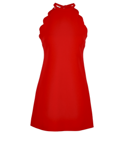 Miu Miu Scalloped Mini Dress, Triacetate, Red, UK8, 3*