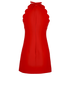 Miu Miu Scalloped Mini Dress, &pound;350, Clothing, Red, Polyester (Polymer), Back view