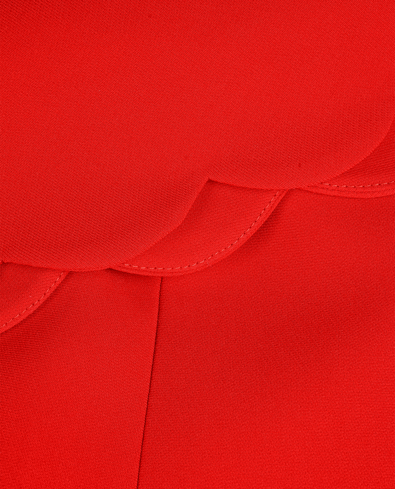 Miu Miu Scalloped Mini Dress, &pound;350, Clothing, Red, Polyester (Polymer), Other view