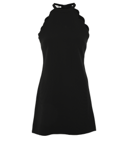 Miu Miu Scalloped Mini Dress, Triacetate, Black, UK8, 3*