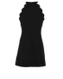 Miu Miu Scalloped Mini Dress, £350, Clothing, Black, Polyester (Polymer), Back view
