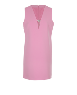 Miu Miu Embellished V- Neck Dress, Triacetat, Pink, UK12, 3*