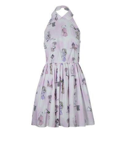 Miu Miu Cartoon Print Haltered Dress, front view