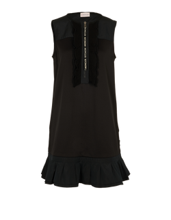 Moncler Sleeveless Logo Dress, Poly, Black, Sz M, 2*