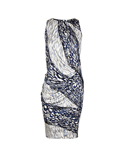 Peter Pilotto Dress, Silk, Grey Pattern, UK 6