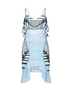 Peter Pilotto Dress, Silk/Viscose/Acetate, Blue Multi, UK 10
