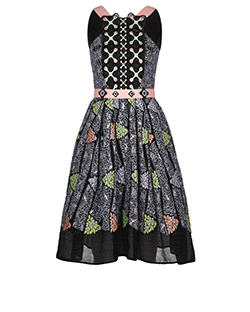 Peter Pilotto Floral Embroidered Dress, polyester/silk, black, 10, 2*