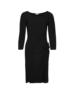 Philosophy Black Bow Dress, Polyester, Black, UK8