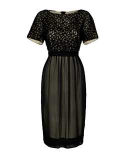 Phillip Lim Overlay Lace Dress, Silk, Black, UK 8