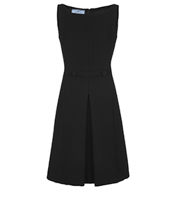Prada Sleeveless Belt Dress, Wool, Black, UK 10