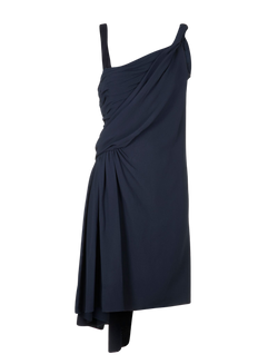 Prada Drape Dress, Acetate, Navy, UK8, 3*