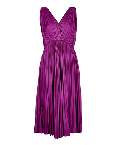 Prada V-Neck Fully Pleated Dress, front view
