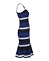 Prada Fishtail Midi Stripe Dress, side view