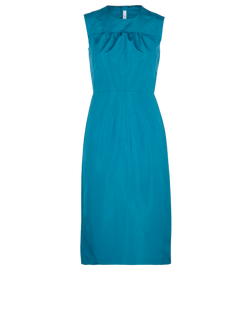 Prada Sleeveless Midi Dress, Silk, Blue, UK8, 3*