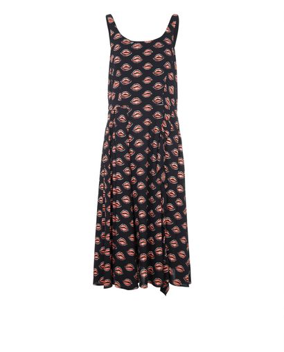 Prada Lips Print Midi Dress, front view