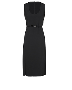 Prada Pencil Belt Dress, Viscose, Black, UK 12