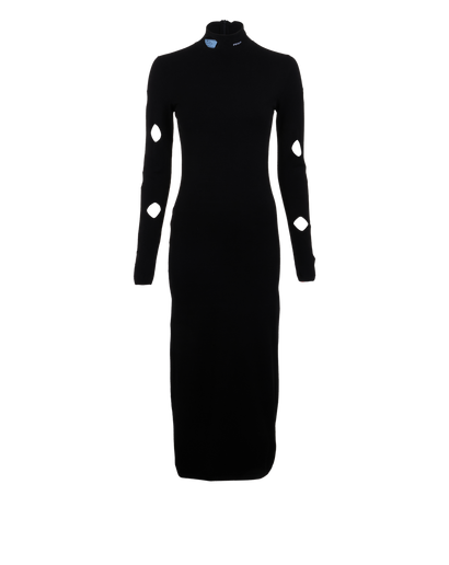 Prada Abito Dress Viscose, &pound;320, Clothing, Black, Viscose, Front view