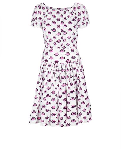 Prada Kiss Print Midi Dress, front view