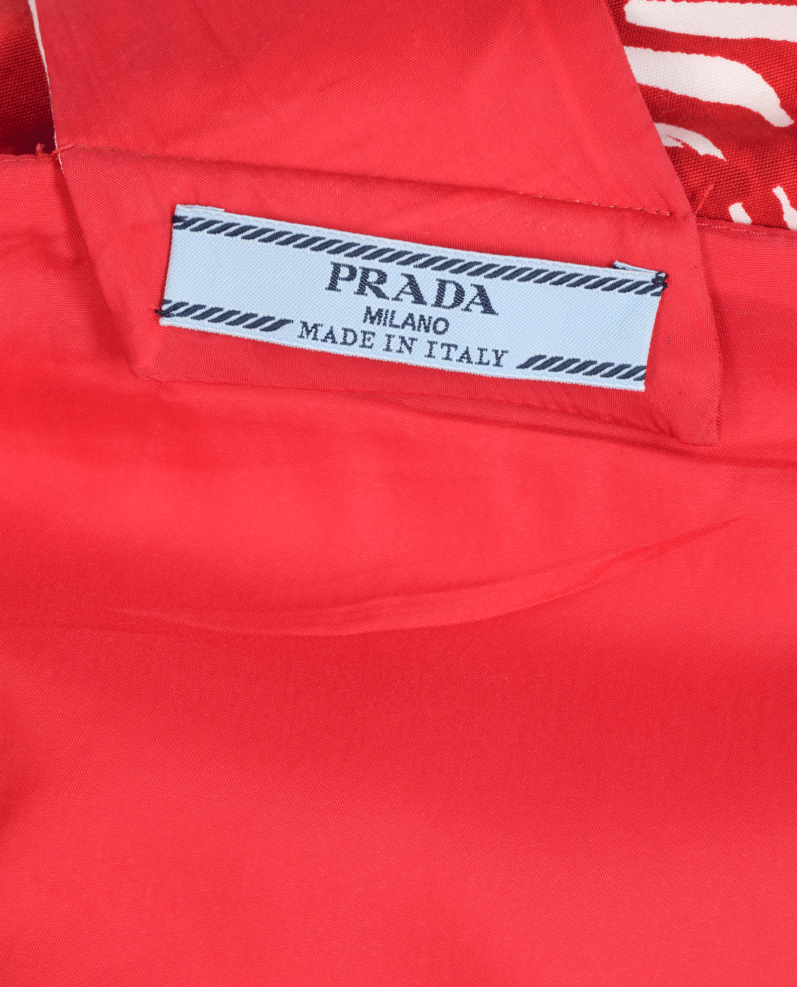 Prada Printed Pleated Mini Dress, &pound;150, Clothing, Red, Cotton, Other view