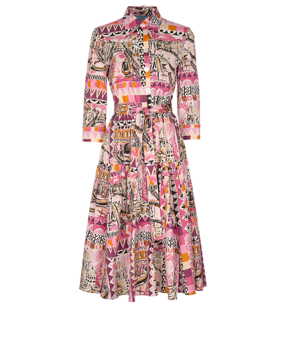 Prada Midi Length Print Dress, front view