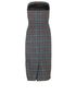 Prada Tweed Strapless Fitted Bodice Dress, back view