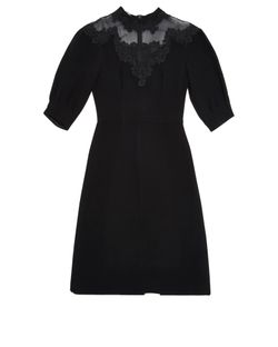 Prada Lace Detail Dress, viscose, black, UK 6, 2*