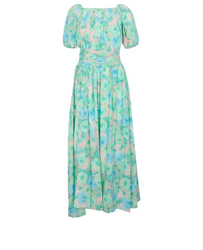 Prada Floral Print Maxi Dress, front view