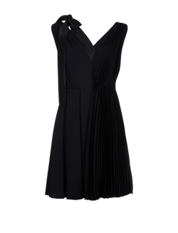 Prada Pleated Sleeveless Mini Dress, Viscose, Black, UK8, 3*