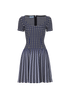 Prada Flared Jacquard Dress, front view