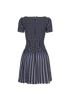 Prada Flared Jacquard Dress, back view
