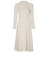 Prada Long Sleeve Lace Trim Dress, &pound;300, Clothing, Cream, Acetate, Front view