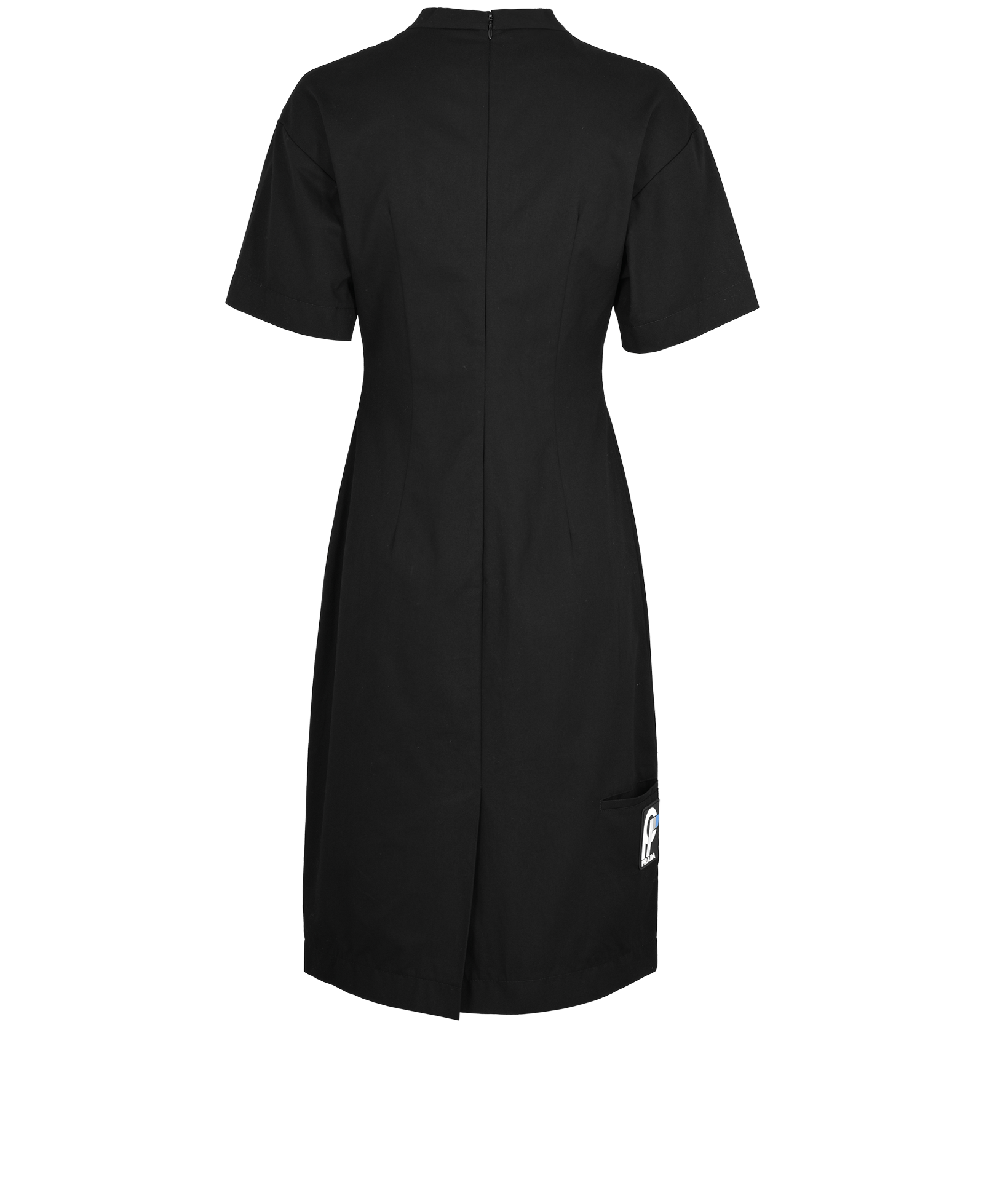 Prada V-Neck Dress, &pound;120, Clothing, Black, Cotton, Back view