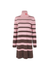 Prada Striped Turtleneck Dress, &pound;275, Clothing, Brown/Pink, Wool, Front view