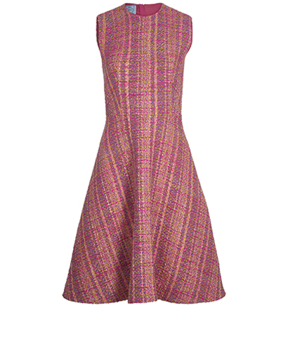 Prada Sleeveless Tweed Boucle Dress, front view