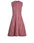 Prada Sleeveless Tweed Boucle Dress, front view