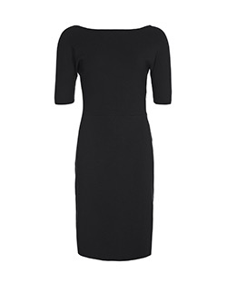 Prada Short Sleeve Dress, Silk, Black, UK 12