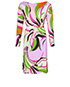 Pucci Longsleeve Print Dress, front view