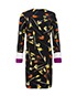 Emilio Pucci Long Sleeve Paint Splatter Dress, front view