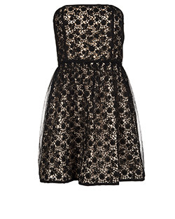 REDValentino Strapless Dress, Lace, Black, UK 16