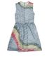 REDValentino Rainbow Lace Mini Dress, &pound;110, Clothing, Blue, Chiffon (Polyester), Front view