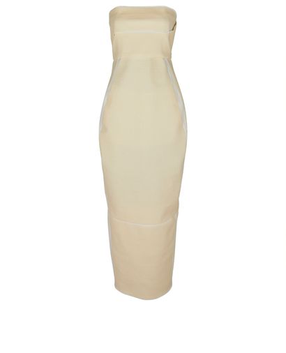 Rick Owens Sequined Bustier Dress, &pound;220, Clothing, Cream, Sequins, Front view