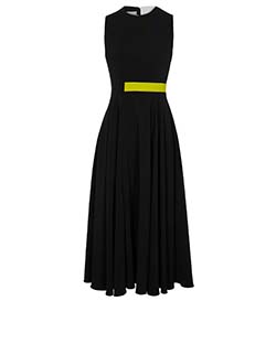 Roksanda Sleeveless Midi Dress, Polyester, Black/White/Neon, 8, 5*