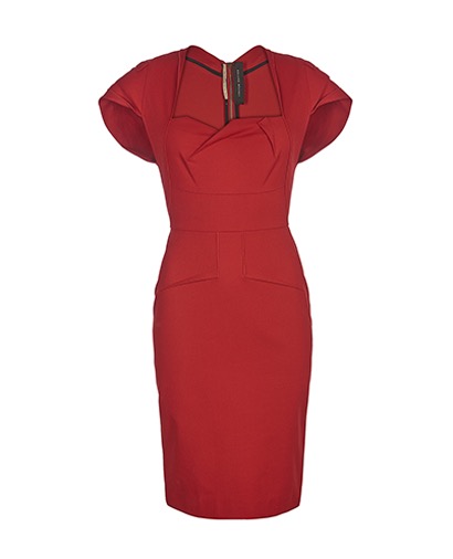 Roland Mouret Red Dress, front view