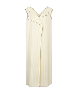 The Row Shift Pinstripe Dress, Viscose, Cream/Black, UK10, 3*