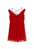 Self Portrait Plisse Style Dress, &pound;110, Clothing, Red, Polyester, Back view