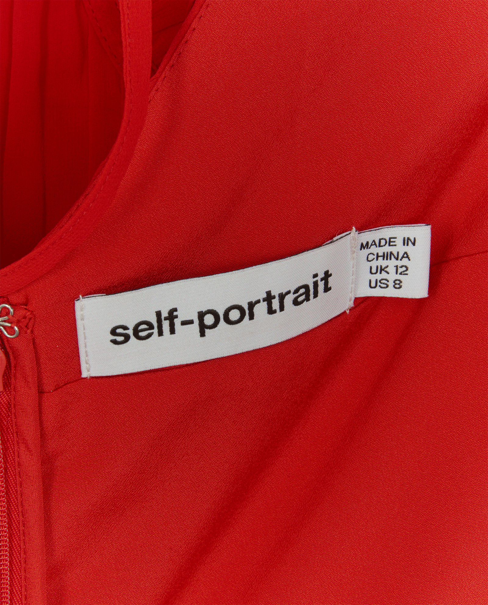 Self Portrait Plisse Style Dress, &pound;110, Clothing, Red, Polyester, Other view