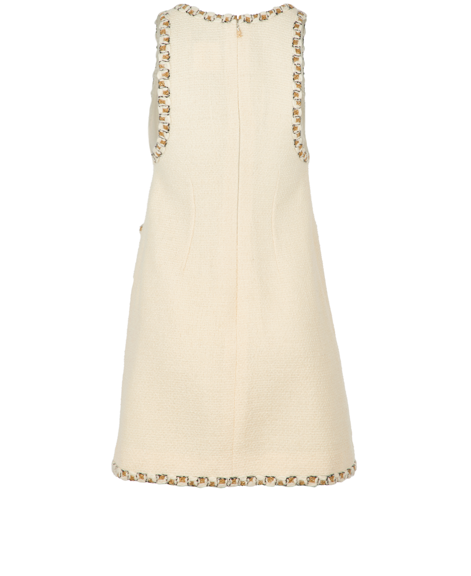 【CHANEL】trimmed sleeveless sheath dress【ランク:A】 Chanel Trimmed Sleeveless Dress, Dresses - Designer Exchange