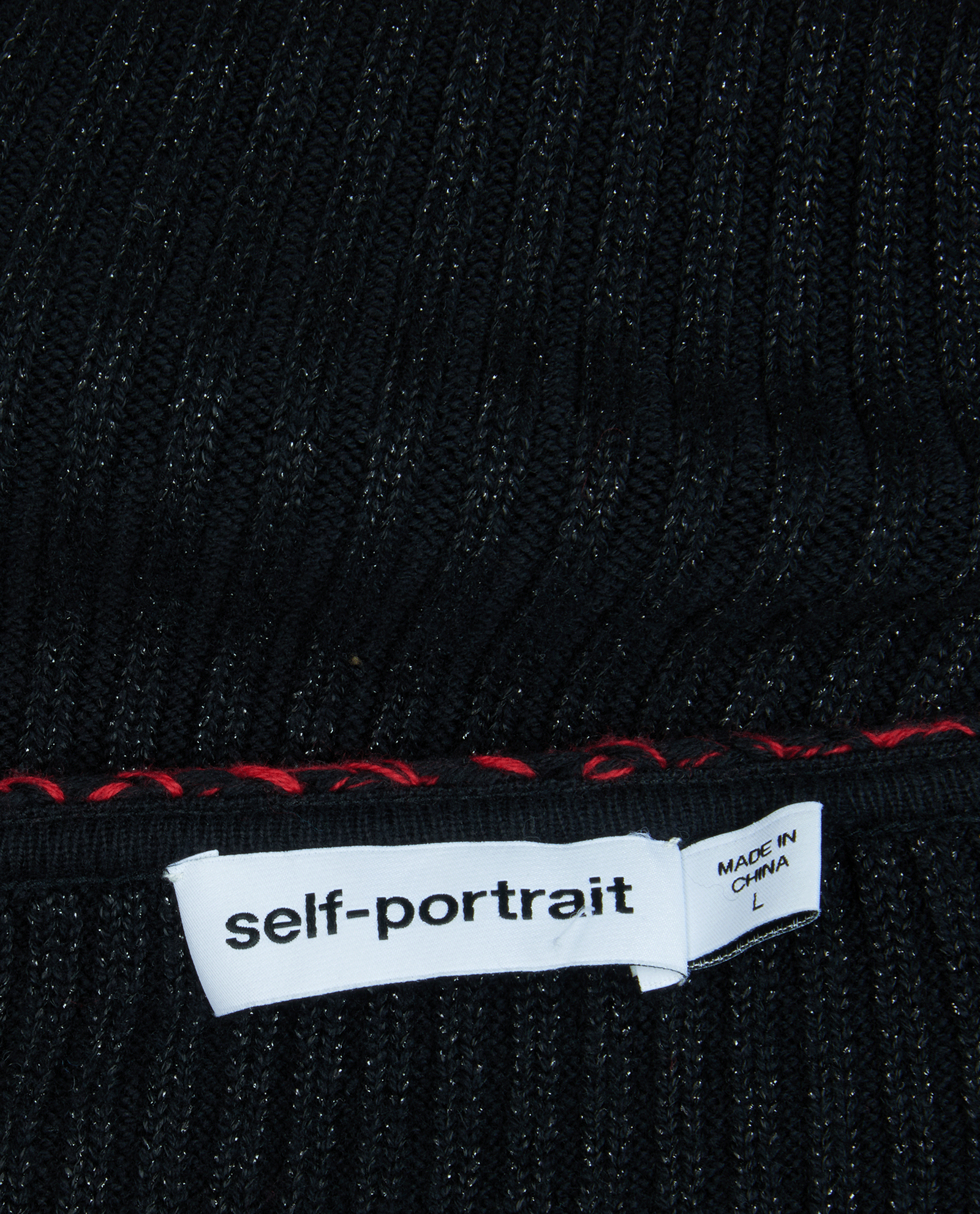Self-Portrait Lurex Mini Dress, &pound;120, Clothing, Black, Cotton, Other view