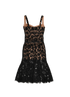 Self Portrait Fine Lace Midi Dress, £120, Clothing, Black, Polyester (Polymer), Back view