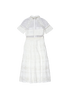 Self-Portrait Raglan Detail Midi Dress, back view